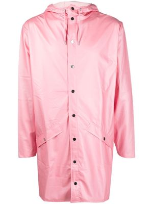 Rains zip-up hooded raincoat - Pink