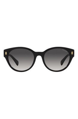 RALPH 54mm Gradient Round Sunglasses in Shiny Black