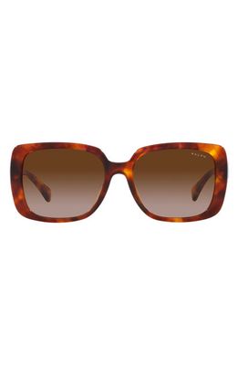 RALPH 55mm Gradient Rectangular Sunglasses in Orange