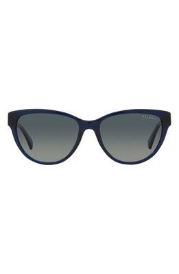 RALPH 56mm Gradient Oval Sunglasses in Blue