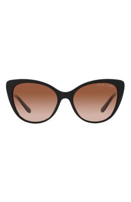 Ralph Lauren 56mm Cat Eye Sunglasses in Black