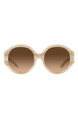 Ralph Lauren 56mm Round Sunglasses in Cream