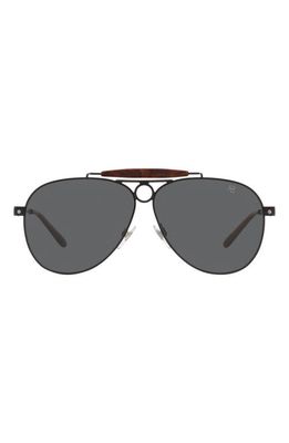 Ralph Lauren 61mm Aviator Sunglasses in Grey