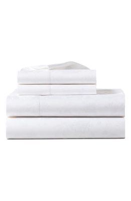 Ralph Lauren Bethany 350 Thread Count Organic Cotton Jacquard Fitted Sheet in Studio White