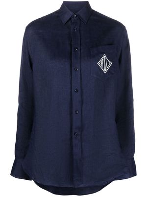 Ralph Lauren Collection Adiren logo-embroidered shirt - Blue