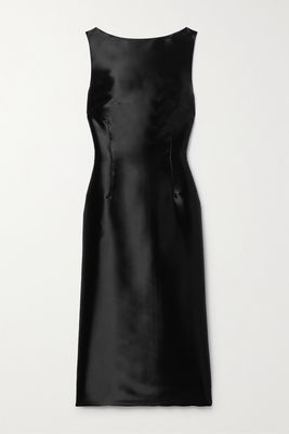 Ralph Lauren Collection - Arella Mulberry Silk-blend Satin Midi Dress - Black