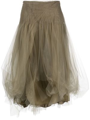 Ralph Lauren Collection asymmetric tulle skirt - Green