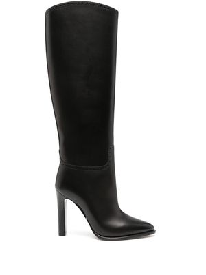 Ralph Lauren Collection Brently 100mm knee-high leather boots - Black