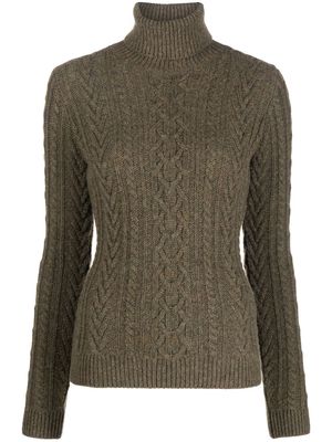 Ralph Lauren Collection cable-knit roll-neck jumper - Green