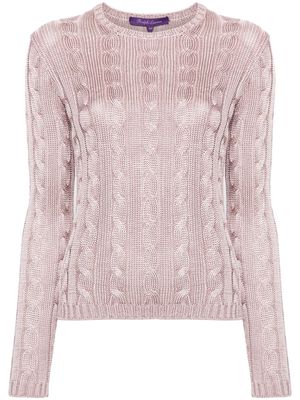 Ralph Lauren Collection cable-knit silk jumper - Pink