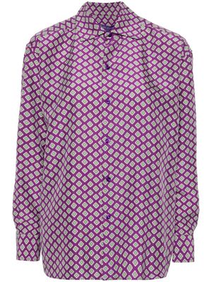 Ralph Lauren Collection Cagney geometric-print shirt - Purple