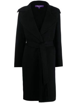 Ralph Lauren Collection Cameo tied-waistband coat - Black