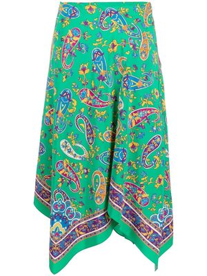 Ralph Lauren Collection Cassie asymmetric skirt - Green