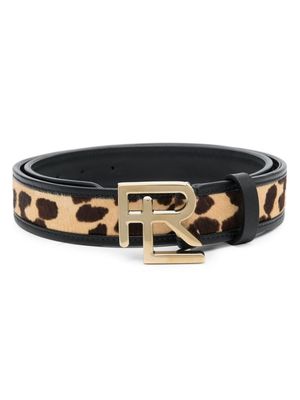 Ralph Lauren Collection cheetah-print leather belt - Brown