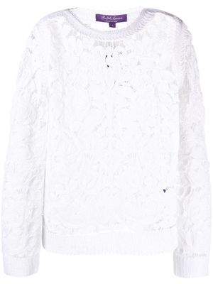 Ralph Lauren Collection cornely embroidery sweatshirt - White