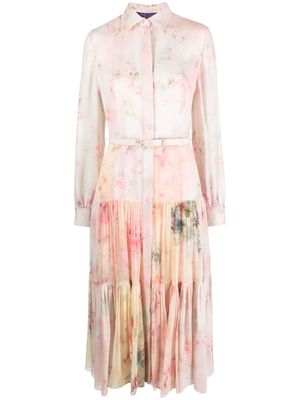 Ralph Lauren Collection floral-print silk midi dress - Pink