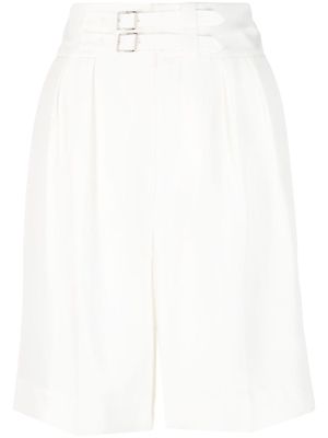 Ralph Lauren Collection Francine pleated silk shorts - White