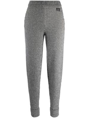Ralph Lauren Collection houndstooth-pattern print trousers - Black