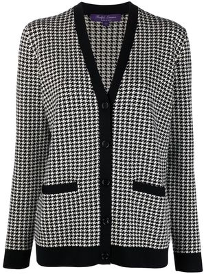 Ralph Lauren Collection houndstooth single-breasted cardigan - White