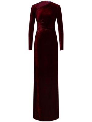 Ralph Lauren Collection Kinslee ruched velvet gown - Red