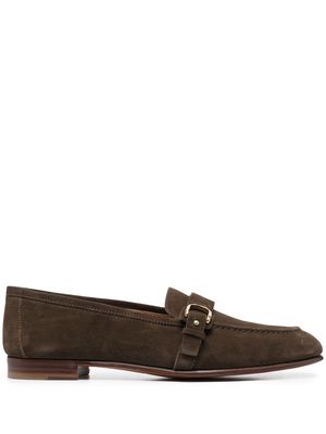 Ralph Lauren Collection leather buckle-strap loafers - Green