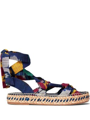 Ralph Lauren Collection Lilyann ikat-print sandals - Blue