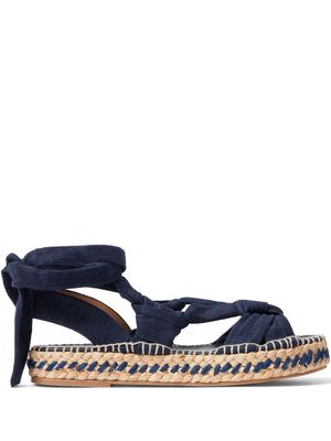Ralph Lauren Collection Lilyann linen-silk sandals - Blue