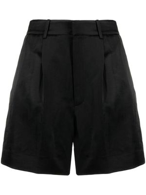 Ralph Lauren Collection logo-embroidered satin shorts - Black