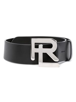 Ralph Lauren Collection logo-lettering leather belt - Black