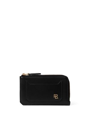 Ralph Lauren Collection logo-plaque zipped leather wallet - Black