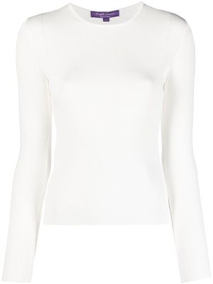 Ralph Lauren Collection long-sleeve crew-neck jumper - White