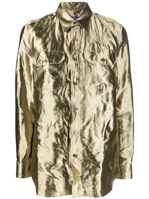 Ralph Lauren Collection metallic-effect button-front shirt - Gold