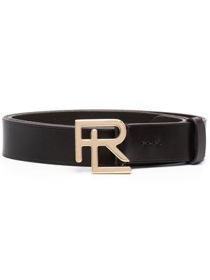 Ralph Lauren Collection monogram-buckle leather belt - Brown