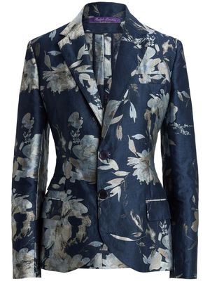 Ralph Lauren Collection Parker floral-jacquard blazer - Blue