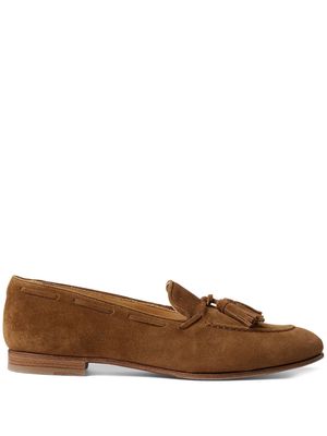 Ralph Lauren Collection Quillis almond-toe suede loafers - Brown