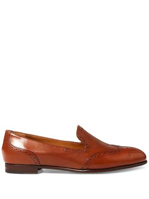 Ralph Lauren Collection Quincy perforated-detailing loafers - Brown