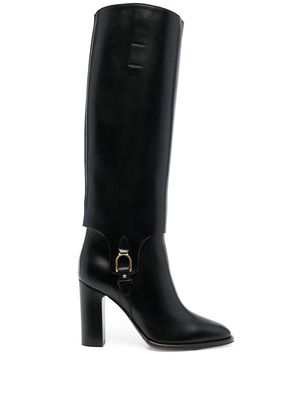 Ralph Lauren Collection Rochelle leather Welington boots - Black