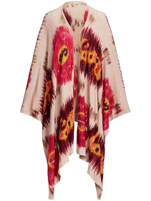 Ralph Lauren Collection Ruana printed shawl - Pink