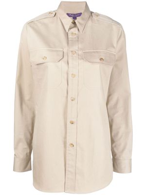 Ralph Lauren Collection Ry flap-pocket long-sleeve shirt - Neutrals