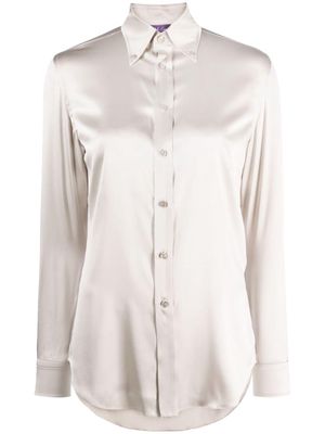 Ralph Lauren Collection satin-finish button-down shirt - Grey