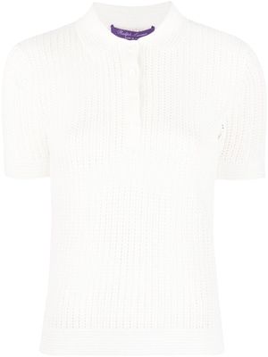 Ralph Lauren Collection short-sleeved knitted top - White
