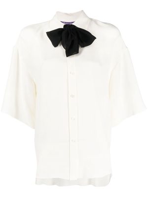 Ralph Lauren Collection Soloman bow-tie blouse - Neutrals