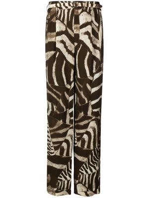 Ralph Lauren Collection Stamford zebra-print trousers - Brown