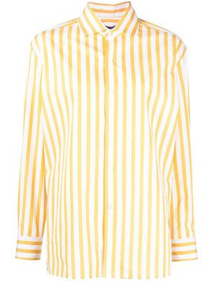 Ralph Lauren Collection stipe-pattern cotton shirt - Yellow