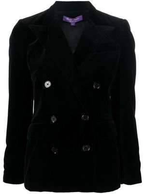 Ralph Lauren Collection velvet-effect double-breasted blazer - Black