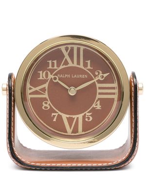 Ralph Lauren Home Brennan leather clock - Brown
