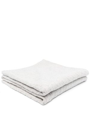 Ralph Lauren Home cashmere cable-knit blanket - Grey