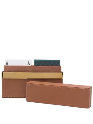 Ralph Lauren Home Westover leather playcard set - Brown