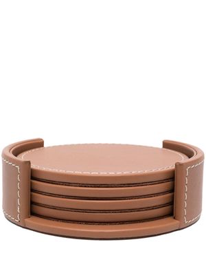 Ralph Lauren Home Wyatt leather coasters - Brown
