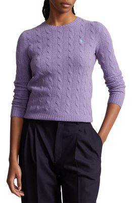 Ralph Lauren Julianna Wool & Cashmere Cable Stitch Sweater in Wisteria Melange